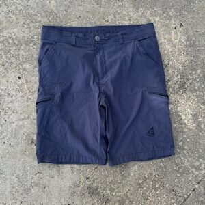 Gerry Cargo Outdoor Hiking Shorts Blue Mens Size 38 w/ Zip Pocket & Snap Closure